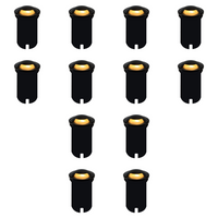 Outdoor Landscape Lighting LED 12V Low Voltage UNS03 4x/8x/12x Package Stainless Steel Mono Directional One Slit In-Ground 12V Low Voltage LED In Ground Landscape Lighting with MR16 5W 3000K Bulb 12 Pack Black