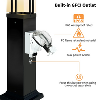 Outdoor Landscape Lighting LED 12V Low Voltage CPLA10 Outdoor Aluminum Post Mounted Lantern Light with 40