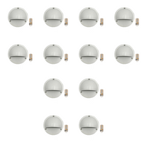 Outdoor Landscape Lighting LED 12V Low Voltage STBP06 Rein Cast Brass Round Half Moon 4x/8x/12x G4 2W Dimmable 2700K Package Step Deck Light Low Voltage Outdoor Landscape Lighting White 12 Pack