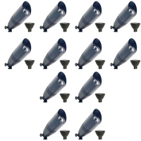Outdoor Landscape Lighting LED 12V Low Voltage SPBP06 Tulay Black Brass Spot Light 4x/8x/12x MR16 5W 2700K Package Low Voltage Landscape Lighting 12 Pack