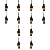 Outdoor Landscape Lighting LED 12V Low Voltage HLB02 4x/8x/12x Package LED 12V Low Voltage Brass Cylinder Pendant Light Hanging Downlight Fixture 5W 3000K Bulb 12 Pack