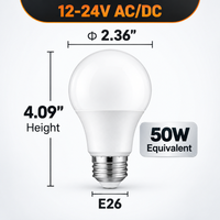 Outdoor Landscape Lighting LED 12V Low Voltage E26 6W 12V-24V 3000K/5000K 600LM AC/DC LED Shatterproof Bulbs 6-Pack Non-Dimmable Energy Saving Low Voltage Light Bulb