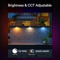 Outdoor Landscape Lighting LED 12V Low Voltage ELRA04 8 Pack 3W RGBCW Color Changing 2200K-6500K Waterproof LED Stairs, Fence, Hardscape Step Light Fixture