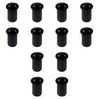 Outdoor Landscape Lighting LED 12V Low Voltage UNS04 4x/8x/12x Package Stainless Steel Bi Directional Two Slit In-Ground 12V Low Voltage LED In Ground Landscape Lighting with MR16 Socket 5W 3000K Bulb 12 Pack Black