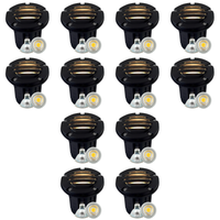 Outdoor Landscape Lighting LED 12V Low Voltage UNB06 4x/8x/12x Package Cast Brass 12V Low Voltage Round Grill LED In-Ground Well Light IP65 Waterproof with MR16 5W 3000K Bulb Black Brass 12 Pack