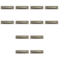 Outdoor Landscape Lighting LED 12V Low Voltage STB16 4x/8x/12x Package 2W LED Cast Brass 12V Low Voltage Surface Mounted Slim Horizontal Outdoor & Indoor Step Light 12 Pack Natural Brass
