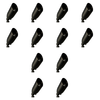 Outdoor Landscape Lighting LED 12V Low Voltage SPB14 4x/8x/12x Package 12V Low Voltage LED Outdoor Landscape Brass Spotlight with MR16 5W 3000K Bulb Dark Brass 12 Pack