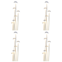 Outdoor Landscape Lighting LED 12V Low Voltage CDPA71 4x/8x/12x Package Mushroom Aluminum 3000K Warm White Integrated LED 12V Low Voltage Path Light White 4 Pack
