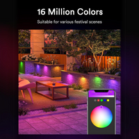 Outdoor Landscape Lighting LED 12V Low Voltage ELRA04 8 Pack 3W RGBCW Color Changing 2200K-6500K Waterproof LED Stairs, Fence, Hardscape Step Light Fixture