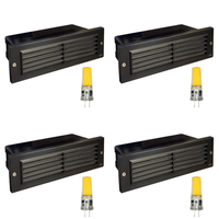 Outdoor Landscape Lighting LED 12V Low Voltage STB03 4x/8x/12x Package Louver Horizontal LED Brass 9
