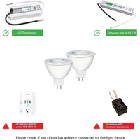 Outdoor Landscape Lighting LED 12V Low Voltage 2-Pack MR16 5W Zigbee RGBCW 2700K-6000K Smart WI-FI LED Light Bulb Package, Energy Saving Color Changing 12V Outdoor LED Bulb Compatible with Alexa, SmartThings, and Philips Hue