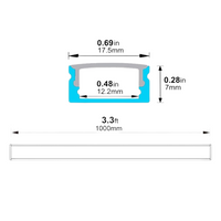 Outdoor Landscape Lighting LED 12V Low Voltage AC06 U-Shaped Silver or White Rectangular Aluminum Channel 3.3FT/1M For Max 12mm LED Strip Lights Pack of 10 or 20