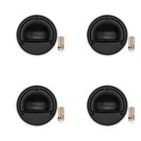 Outdoor Landscape Lighting LED 12V Low Voltage STBP06 Rein Cast Brass Round Half Moon 4x/8x/12x G4 2W Dimmable 2700K Package Step Deck Light Low Voltage Outdoor Landscape Lighting Black 4 Pack