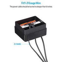 Outdoor Landscape Lighting LED 12V Low Voltage 10-Way Low-Voltage Junction Box Multi Zone Central Hub 12-15V AC/DC Fir 9-21 AWG Gauge Wire