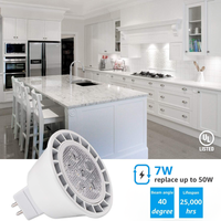 Outdoor Landscape Lighting LED 12V Low Voltage 6-Pack MR16 7W 12V Low Voltage LED Bulbs 490LM Dimmable Energy Saving Waterproof Light CE & RoHS Certified
