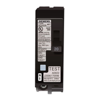 Outdoor Landscape Lighting LED 12V Low Voltage Siemens Q120DFN 20 Amp 1 in. Single-Pole 120-Volt Plug-On Combination AFCI and GFCI Circuit Breaker
