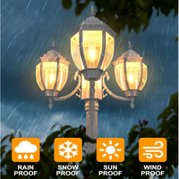 Outdoor Landscape Lighting LED 12V Low Voltage PLH02 Classic Black or White Aluminum 3-Head Post Light 92.5