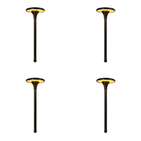 Outdoor Landscape Lighting LED 12V Low Voltage PLB28 4x/8x/12x Package Outdoor Garden Pathway Light | 12V Low Voltage Brass Path Light 4W Integrated 3000K Warm White LED 4 Pack