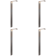 Iluminación direccional del paisaje del bolardo de la luz LED de la vía del acero inoxidable de CDPS58 3W - Acero inoxidable / 4 Pack