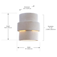 Outdoor Landscape Lighting LED 12V Low Voltage SCH10 White Ceramic Outdoor Wall Sconce Light LED E26 Socket 9