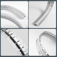 Outdoor Landscape Lighting LED 12V Low Voltage AC05 U-Shaped Drywall Trimless Recessed Flexible Track Aluminum Channel 6.6FT/2M a For Max 12mm LED Strip Lights Pack of 6 and 10