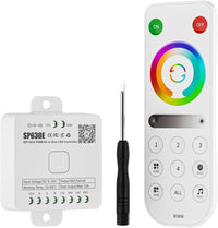 Outdoor Landscape Lighting LED 12V Low Voltage SP630E Smart Bluetooth RGB Addressable LED Controller Compatible with PWM & SPI LED Strips RGBW-IC SP630E + RB4 RGBCCT Remote (+$16)