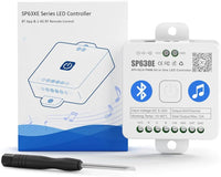 Outdoor Landscape Lighting LED 12V Low Voltage SP630E Smart Bluetooth RGB Addressable LED Controller Compatible with PWM & SPI LED Strips RGBW-IC SP630E Bluetooth Controller Only