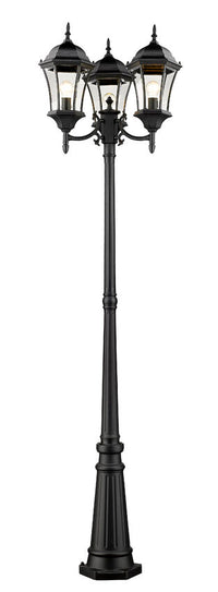 Outdoor Landscape Lighting LED 12V Low Voltage Wakefield 522MP3 3 Lights Outdoor Post Mounted Fixture Post Head and Post 25
