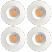 Outdoor Landscape Lighting LED 12V Low Voltage CB15 4x/8x/12x Package 1.5W DC12V Low Voltage Round Recessed Cast Aluminum Cabinet Puck Light Energy Saving Dimmable LED Downlighting 3000K or 5000K White 4 Pack