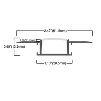 Outdoor Landscape Lighting LED 12V Low Voltage BN5615 Plaster In 8 ft Aluminum Channel 2.42