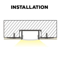 Outdoor Landscape Lighting LED 12V Low Voltage BN5615 Plaster In 8 ft Aluminum Channel 2.42