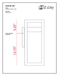 Outdoor Landscape Lighting LED 12V Low Voltage Luttrel 566B Outdoor Wall Sconce 8.75