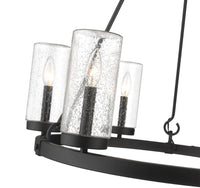 Outdoor Landscape Lighting LED 12V Low Voltage Marlow 589-6BK 6 Lights Outdoor Chandelier Ceiling Fixture 27.5
