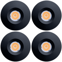 Outdoor Landscape Lighting LED 12V Low Voltage CB15 4x/8x/12x Package 1.5W DC12V Low Voltage Round Recessed Cast Aluminum Cabinet Puck Light Energy Saving Dimmable LED Downlighting 3000K or 5000K Black 4 Pack