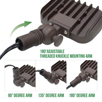 Outdoor Landscape Lighting LED 12V Low Voltage FLAA11 Integrated LED 7W and 12W Aluminum Flood Light with Adjustable Knuckle Mount Low Voltage Outdoor Lighting IP65