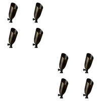 Outdoor Landscape Lighting LED 12V Low Voltage SPB14 4x/8x/12x Package 12V Low Voltage LED Outdoor Landscape Brass Spotlight with MR16 5W 3000K Bulb Natural Brass 8 Pack