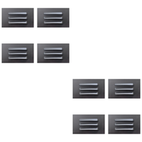 Outdoor Landscape Lighting LED 12V Low Voltage STA11 4x/8x/12x Package 3.5W 12V Low Voltage Rectangular Waterproof Horizontal 3000K Warm White Integrated LED Aluminum Step Light Wall Lighting Fixture Dark Bronze 8 Pack