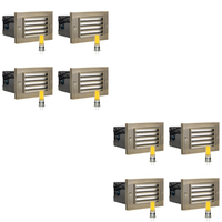 Outdoor Landscape Lighting LED 12V Low Voltage STB02 4x/8x/12x Package Louver Horizontal Waterproof LED Brass 4.5