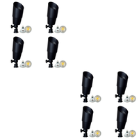Outdoor Landscape Lighting LED 12V Low Voltage SPB01 4x/8x/12x Package 12V Low Voltage Directional Brass Spotlight Outdoor Landscape Lighting with MR16 5W 3000K Bulb Black Brass 8 Pack