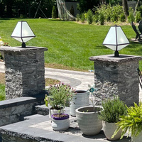 Outdoor Landscape Lighting LED 12V Low Voltage Brian Patrick Flynn Glacier 3 Light Outdoor Post Light 14