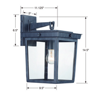 Outdoor Landscape Lighting LED 12V Low Voltage Belmont 1 Light Outdoor Sconce 9.5
