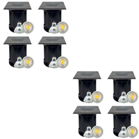 Outdoor Landscape Lighting LED 12V Low Voltage UNS01 4x/8x/12x Package 12V Low Voltage LED In-Ground Well Light Square Stainless Steel Landscape Lighting Waterproof with MR16 5W 3000K Bulb Stainless Steel 8 Pack