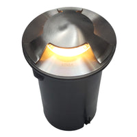 Outdoor Landscape Lighting LED 12V Low Voltage UNS05 Stainless Steel Tri Directional Three Slit In-Ground 12V Low Voltage LED In Ground Landscape Lighting MR16 Socket