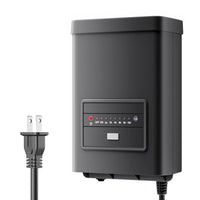 Outdoor Landscape Lighting LED 12V Low Voltage TSPA 60/120/200/300W DC 12V Outputs, Low Voltage Outdoor Plastic Transformer with Photocell and Countdown Timer