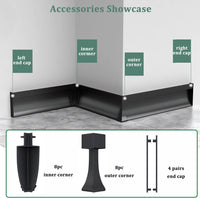 Outdoor Landscape Lighting LED 12V Low Voltage AC14 Skirting Board Black Aluminum Channel with White Frosted Plastic Cover 3.3FT/1M For Max Inner 10.7mm Width LED Strip Lights Pack of 7/10/20