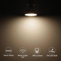 Outdoor Landscape Lighting LED 12V Low Voltage MR16 6-Pack 5W/7W 120° Flood Beam Angle Low Voltage 12V-24V LED Bulbs Package Energy Saving Waterproof Light CE & RoHS Certified