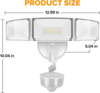 Outdoor Landscape Lighting LED 12V Low Voltage 74W Wired Outdoor LED Flood Light, 120V 5000K Motion-Sensor Security Light 8000LM, IP65