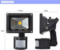 Outdoor Landscape Lighting LED 12V Low Voltage 10W 12V Low Voltage AC/DC IP65 Waterproof 10W Mini LED Outdoor Security Flood Lights with PIR and Motion Sensor