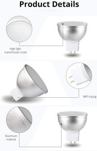 Outdoor Landscape Lighting LED 12V Low Voltage MR16 RGBCW 2700K-6000K 5W Smart WIFI LED Light Bulb, Energy Saving Color Changing 12V Outdoor LED Bulb Compatible with Alexa, Google Assistant, and Siri
