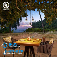 Outdoor Landscape Lighting LED 12V Low Voltage HLA03 Calvo Low Voltage Red Bronze Cylinder Pendant 4.5W 2700K Integrated LED Aluminum Light Hanging Patio Light